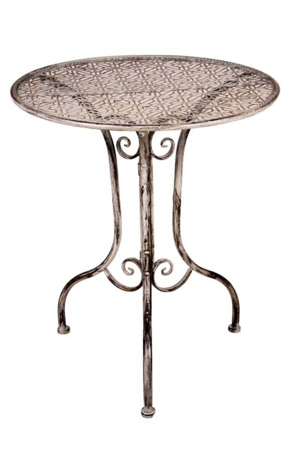 Trellis Pattern Table Antique Grey - ONLY 1 LEFT