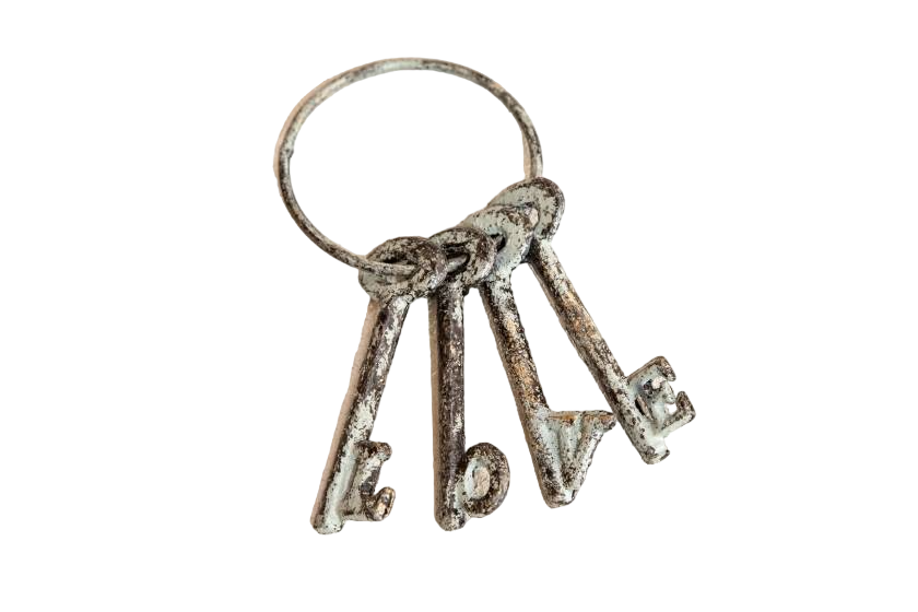 Love Keys Antique Grey - CLEARANCE SALE
