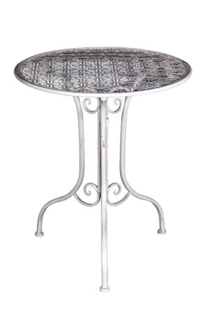 Trellis Pattern Table Antique White