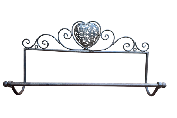 Heart Towel Rack Rust