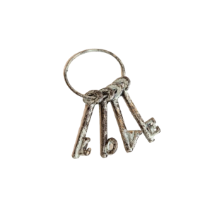 Keys-Steel-Love-Antique-Grey