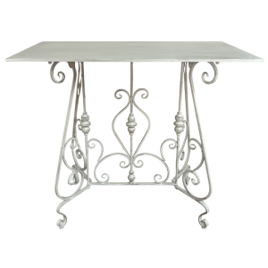 Steel-Rectangular-Table-Antique-White