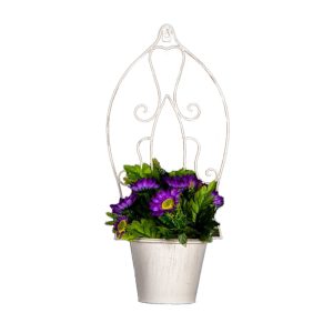 Wallmounter-Pot-Holder-Antique-White