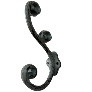 Double Hook Large Antique Grey