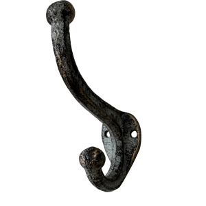 Double Hook Small Antique Grey