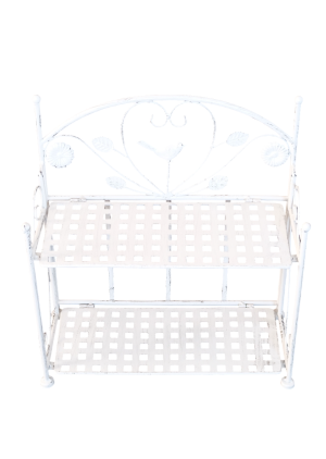 Rack Bird 2 Shelf Antique White