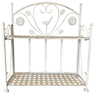 Rack Bird 2 Shelf Antique White