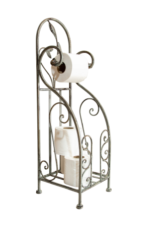 Toilet Roll Stand Antique Grey