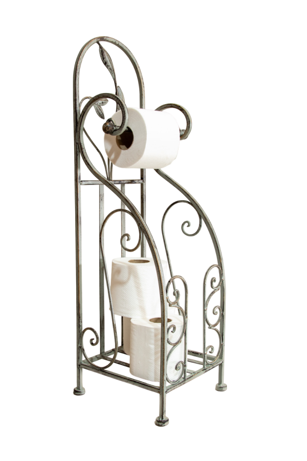 Toilet Roll Stand Antique Grey