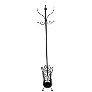 Hat & Coat Stand Black (15cm Longer)