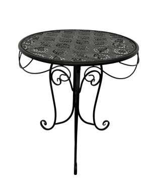 Round Side Table Black