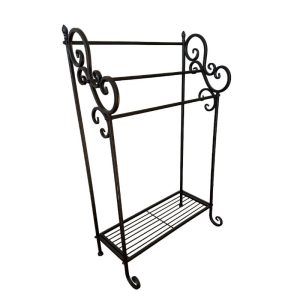 Bathroom-Steel-Towel-Rack-Stand-Black