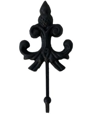 Fleur de Lis Hook Black