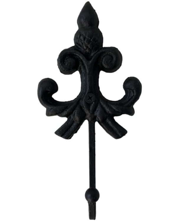 Fleur de Lis Hook Black