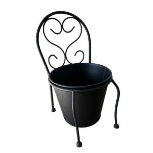 Standing-Flower-Pot-Steel-Black