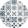 Potstand:  Tile Pattern Blue/Red