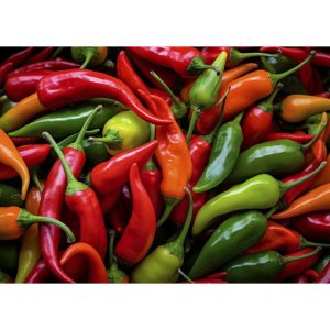 Glass Cutting Board:  Chili Peppers