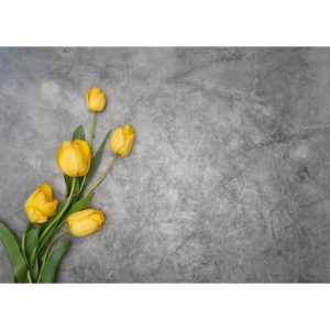 Glass Cutting Board:  Tulips Yellow