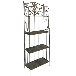 4 Shelf : Floral - Antique Grey