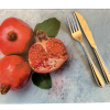 Glass Cutting Board:  Pomegranate