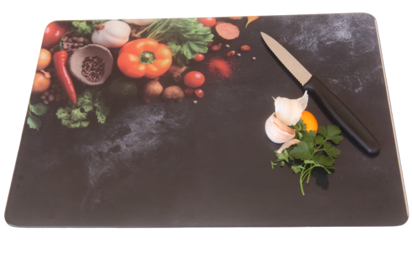 Glass Cutting Board:  Veggies