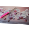 Glass Cutting Board:  White Orchid