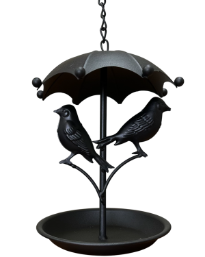 Ornate Bird Feeder Black