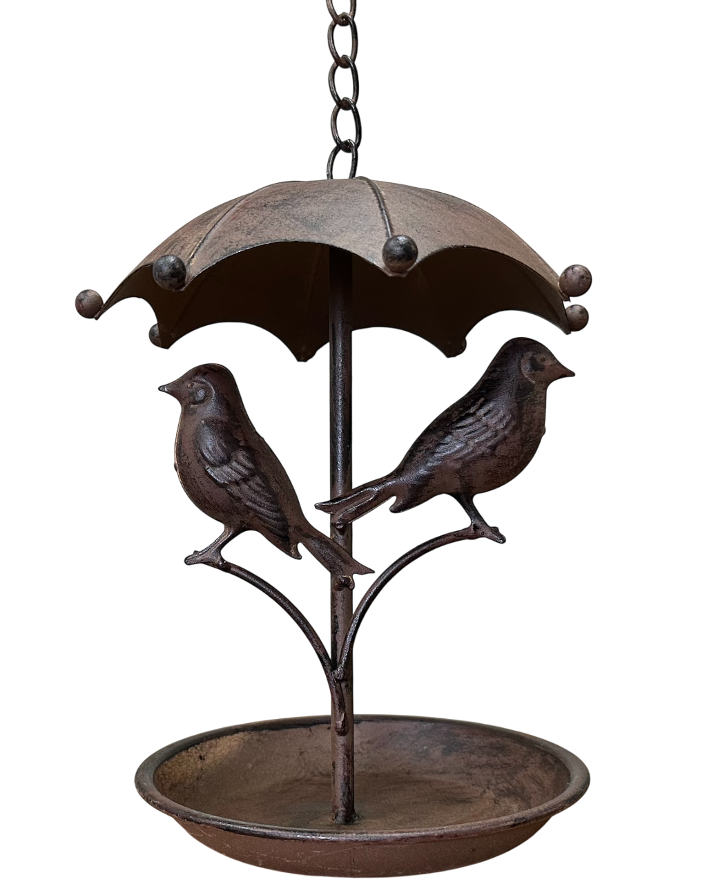 Ornate Bird Feeder Rust