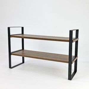 Shelf-Standing-Two-Shelf-Wood-Steel