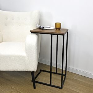 Side-Table-U-Shape-Wood-Steel