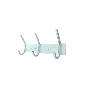 3-Hook Wall-Mounted Hook Rack: Antique White