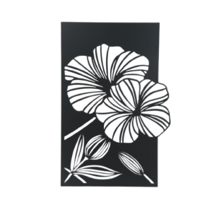 Metal-Wall-Decor-Flowers-Two-Black