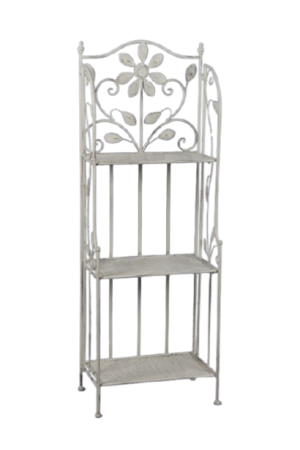 3 Shelf: Floral : Antique White