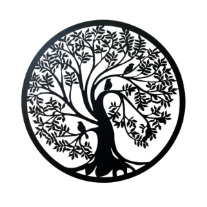 Wall-Decor-Circle-Tree-Black
