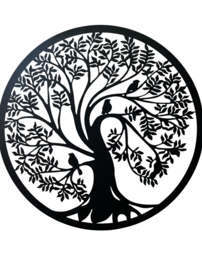 Wall-Decor-Circle-Tree-Black