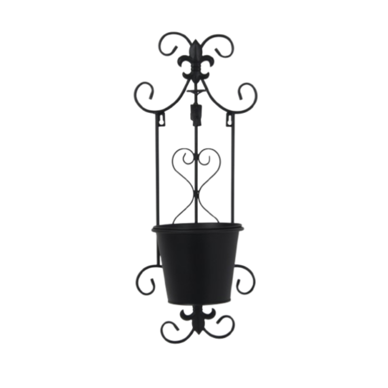 Hanging-Flower-Pot-Steel-Black