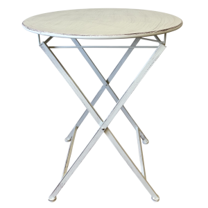 Picnic Table: Round:  Antique White