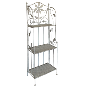 3 Shelf: Floral : Antique White