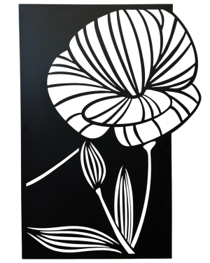 Wall Décor: Poppy Flower: Front