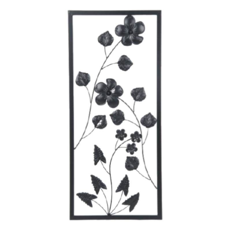 Metal-Wall-Decor-Flowers-Black