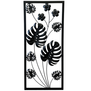 Metal-Wall-Decor-Palm-Leaves-3D-Black