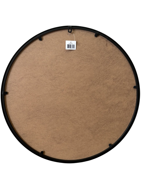 Round Mirror: Black Metal Frame - Image 2