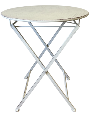 Picnic Table: Round:  Antique White
