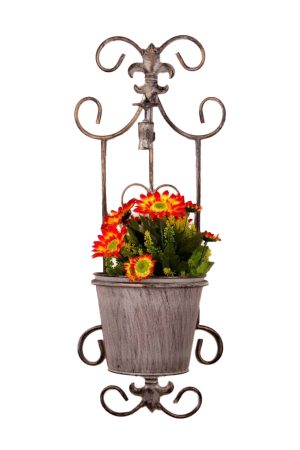Hanging Flower Pot Antique Grey