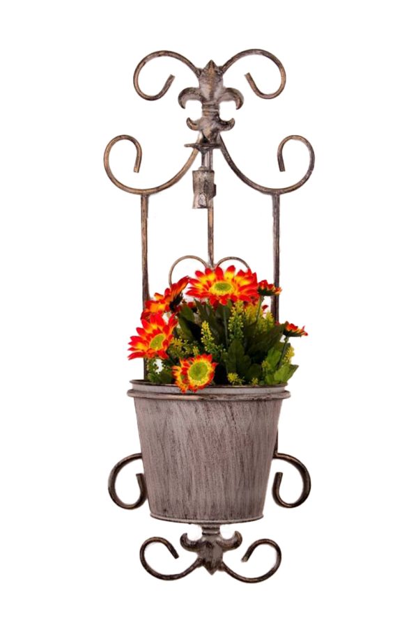 Hanging Flower Pot Antique Grey