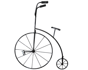 Metal Wall Decor:  Pennyfarthing Bicycle: Black