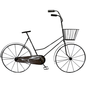 Metal-Bicycle-With-Basket-Black