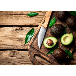 Glass Cutting Board:  Avo's Timber Back - NEW