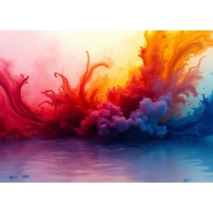 Glass Cutting Board:  Explosive Colors - NEW