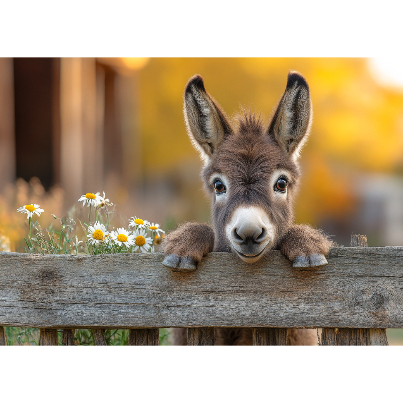 Glass Cutting Board: Donkey - NEW